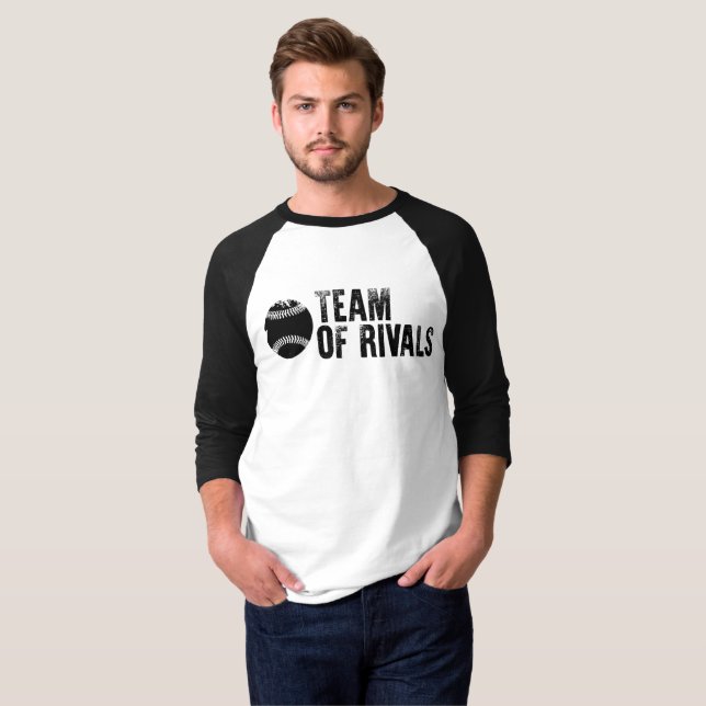 L'équipe de rivaux Podcast 3/4 T-shirt de raglan (Devant entier)
