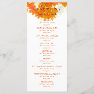 L'érable d'automne part du programme de mariage