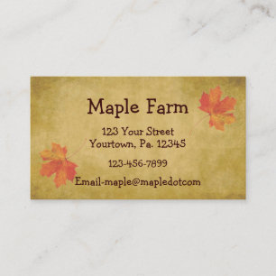 L'érable part du carte de visite