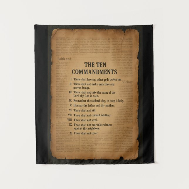 Les 10 Commandements Tapisserie Inspirée Chrétienn (Devant)