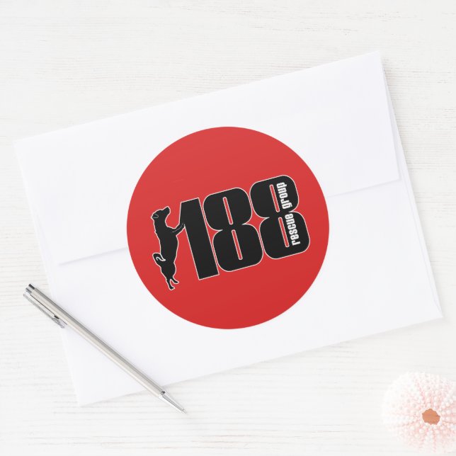 Les 188 Stickers ronds Glossy du groupe de Secours (Enveloppe)