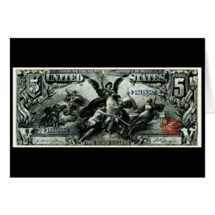 Les 1896 USA certificat d'argent des cinq dollars