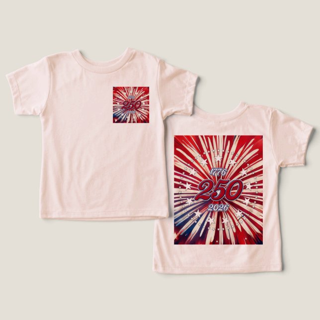 Les 250 ans d'Amérique 1776-2026 Feux d'Artifice R (Design Recto & Verso)