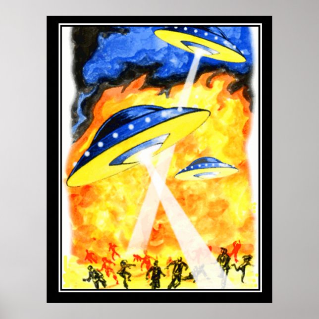 Les 2 mondes Impression rétro vintage (Devant)