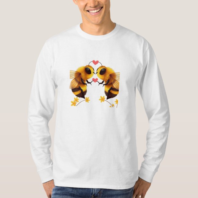 LES ABEILLES EN T-shirt à manches longues AMOUREUS (Devant)