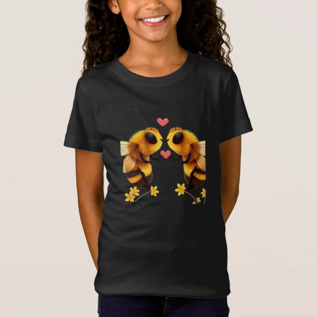 LES ABEILLES EN T-shirt Jersey AMOUREUX (Devant)