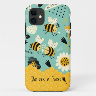 Les abeilles mignonnes façonnent le coque iphone