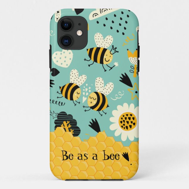 Les abeilles mignonnes façonnent le coque iphone (Dos)