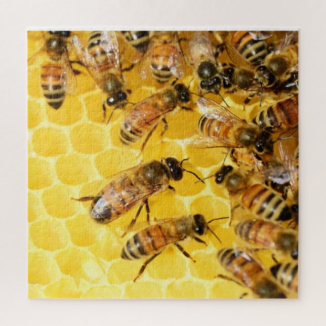 Les abeilles sur Honeycomb - Puzzle (Vertical)
