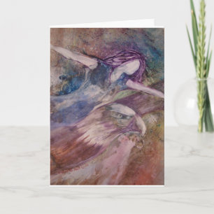 Les ailes aiment la carte de voeux d'Eagles