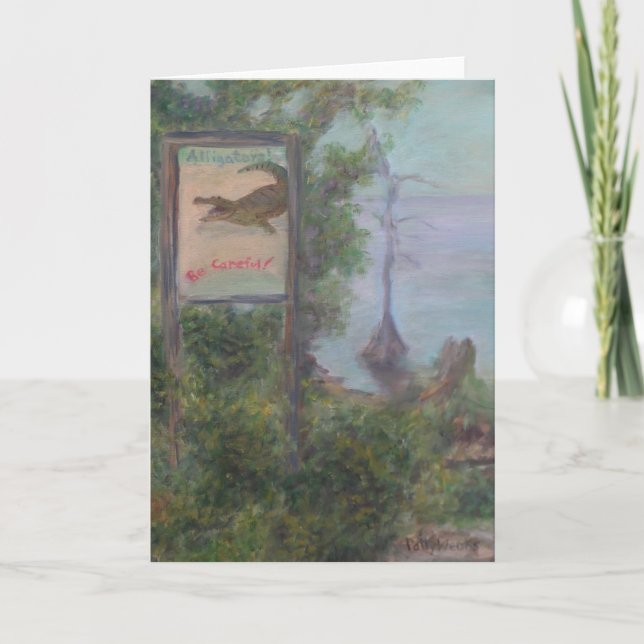 LES ALLIGATORS FASSENT ATTENTION ! Carte de voeux (Devant)