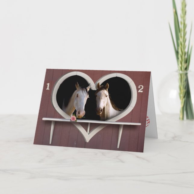 Les amateurs de chevaux Valentine Carte photo (Devant)