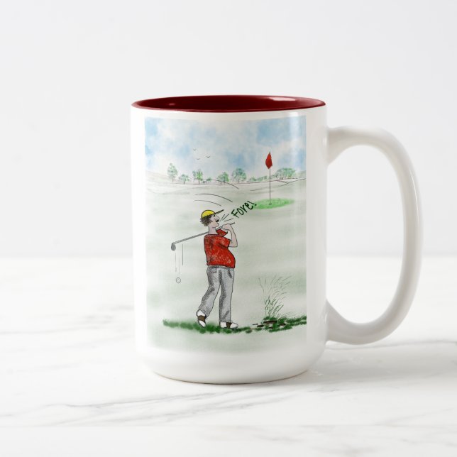 Les amateurs de golf Mug (Droit)