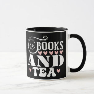 Les amateurs de livres et de thé Coeur Mug