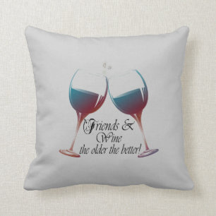 Les amis et Wine plus le coussin meilleur est