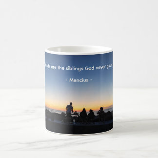 Les amis Mug avec coucher de soleil