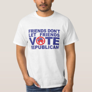Les amis ne laissent pas les amis voter T-shirt ré