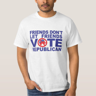 Les amis ne laissent pas les amis voter T-shirt ré