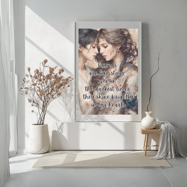 Les amis sont comme Stars Poster (Friends Are Like Stars Poster)