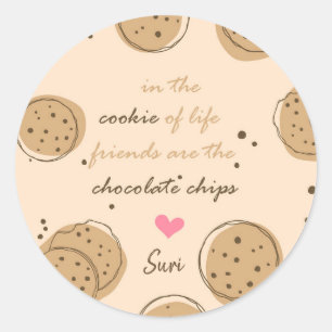 Les amis sont le chocolat Chips of Life Sticker