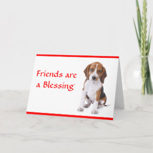 Les amis sont une bénédiction Carte Chien Beagle P