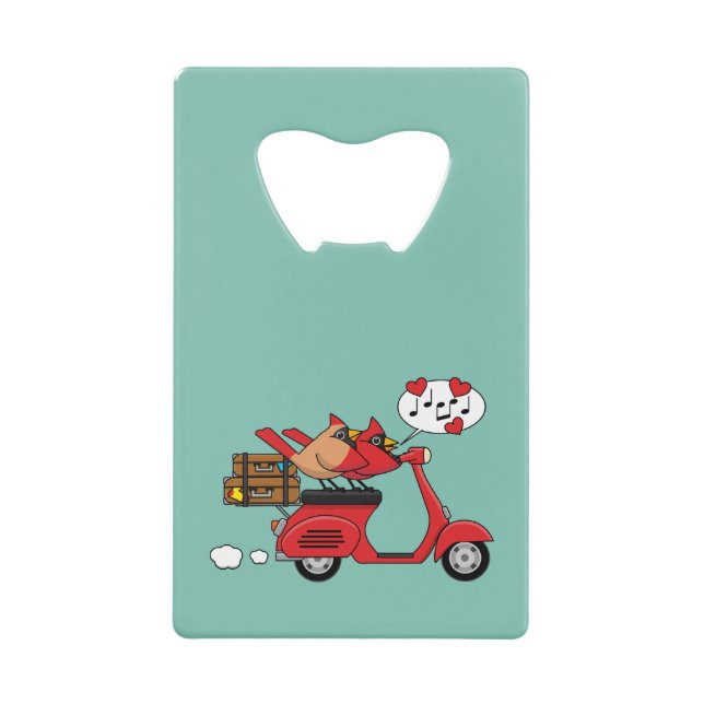 Les amoureux du Cardinal Rouge sur Scooter (Devant)