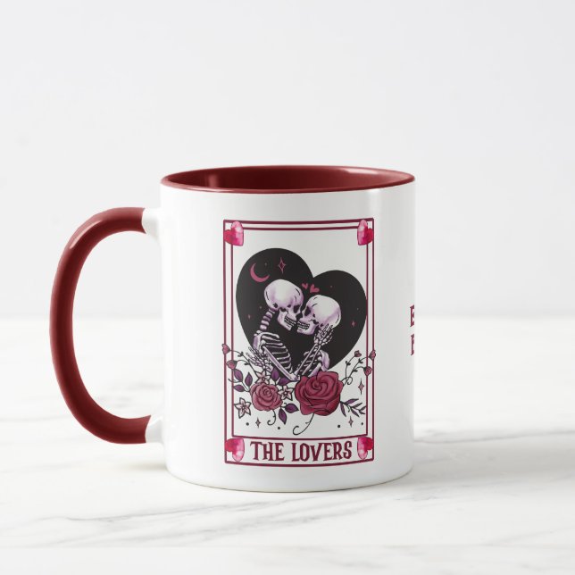 Les amoureux Skeleton Couple Valentine's Day Mug (Gauche)