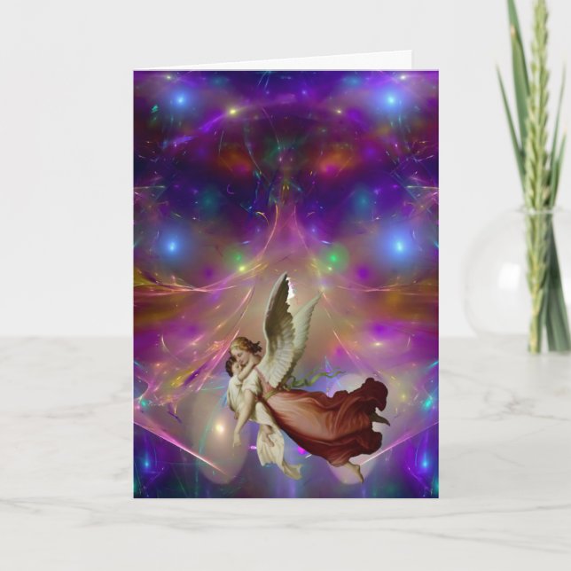 Les anges attendent la carte de voeux (Devant)