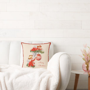 Les anges décorant le Coussin de l'arbre de Noël