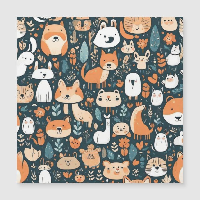 Les animaux adorables design vert décor (Devant)