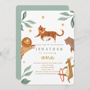 Les animaux de la forêt d'aquarelle font un annive