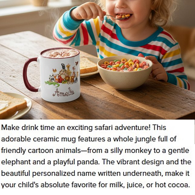 Les animaux de l'enfant personnalisé Mug (Créateur téléchargé)
