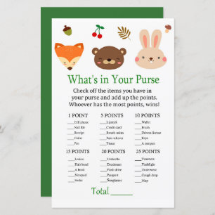 Les animaux des bois Ce qui est dans votre jeu de 