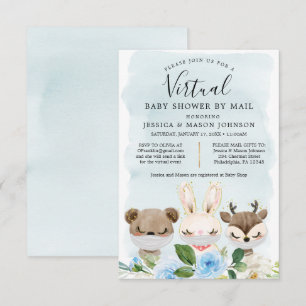 Les animaux des bois Invitation virtuel des Baby s