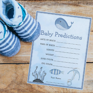 Les animaux marins Baby shower bleu côtier Prédict