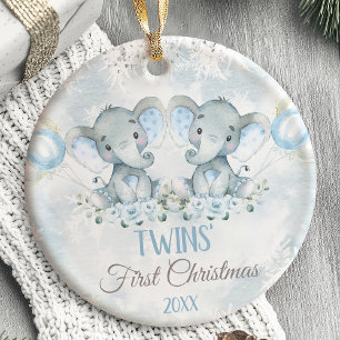 Les animaux Safari du premier ornement de Noël de 