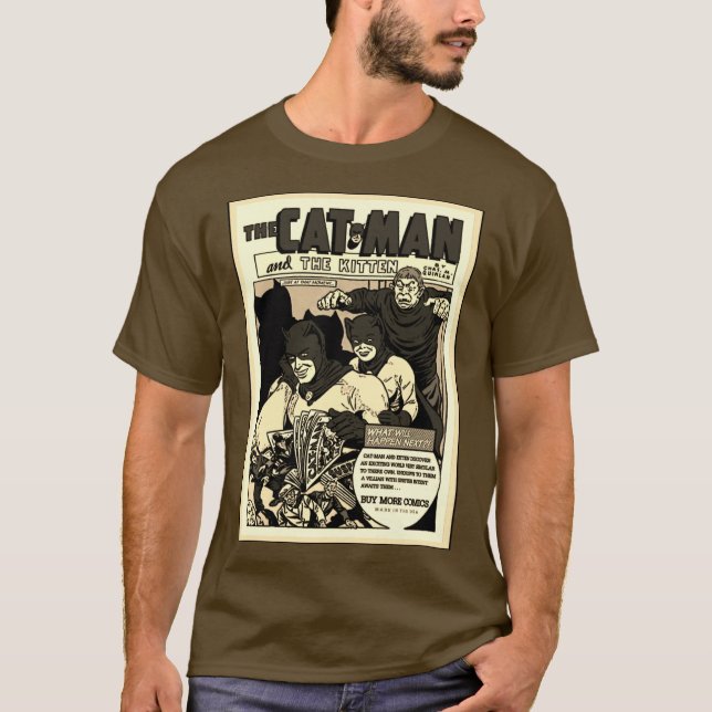 Les années 1940 The Cat-Man et The Kitten T-Shirt (Devant)