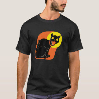 les années 1950 chat et T-shirt de lune
