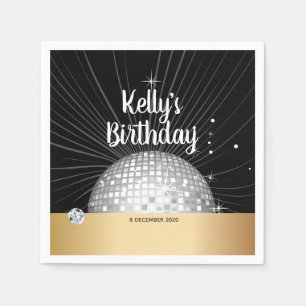 les années 70, boule disco, serviettes en papier d