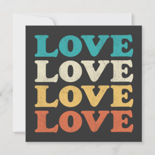 les années 70 Love Retro Distressed Type de répéti