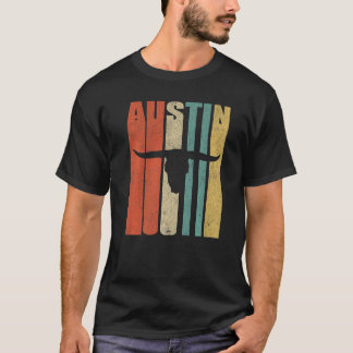 Les années 70 rétro Austin T-Shirt Vintage Longhor