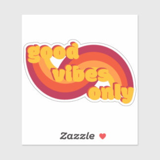 les années 70 Sticker Good Vibes Inspiré
