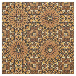les années 70 Tissu d'impression de tournesol