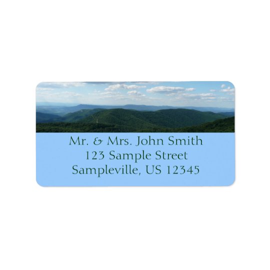 Les Appalaches I Shenandoah Étiquette D'adresse