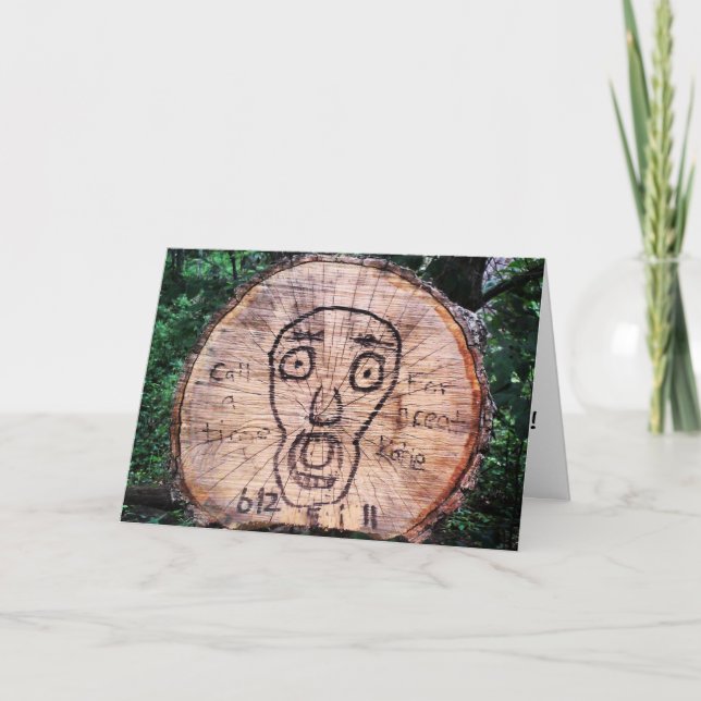 "Les arbres crient aussi" Carte d'anniversaire (Devant)