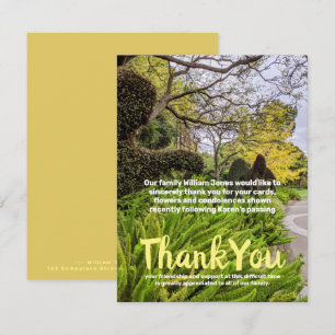 Les arbres d'automne Le Carte de remerciements ver