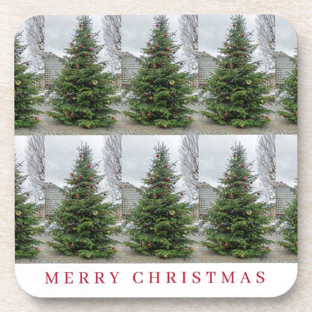 Les arbres de Noël vue dessous de verre (Devant)