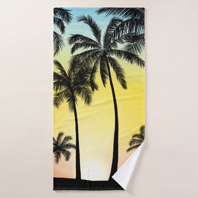 Les arbres tropicaux d'été (Serviette de bain)