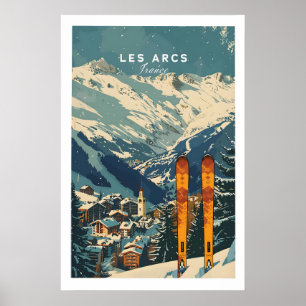 Les Arcs Affiche de Ski France 1
