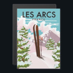 Les Arcs France<br><div class="desc">Les Arcs France affiche de ski de voyage dans un style rétro.</div>